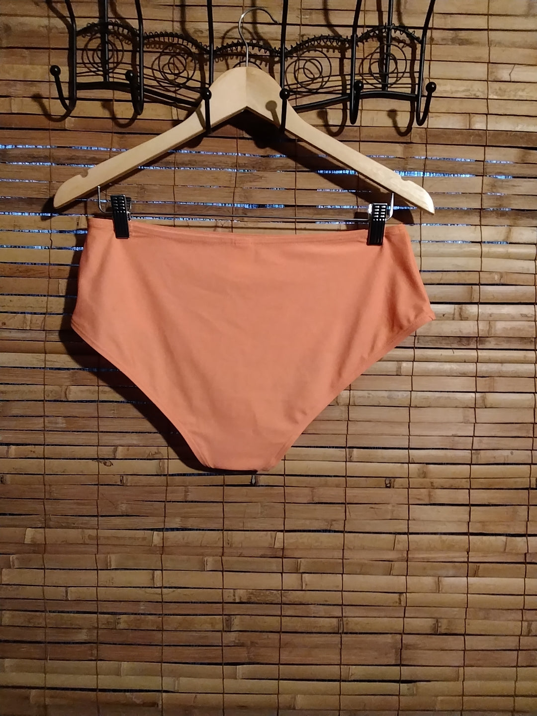 Orange and blue floral tankini Adjustable straps