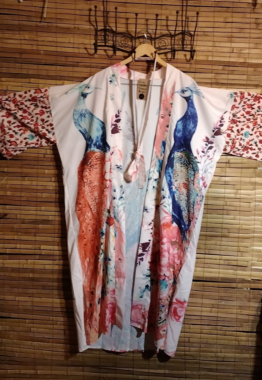 Long Peacock Kimono