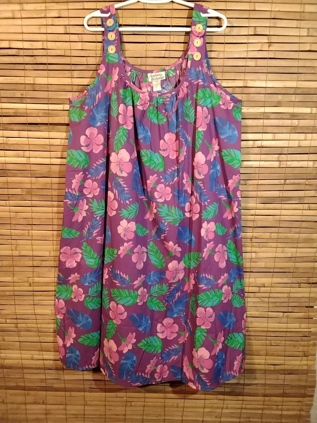 Cute Wood Button Overall Dress