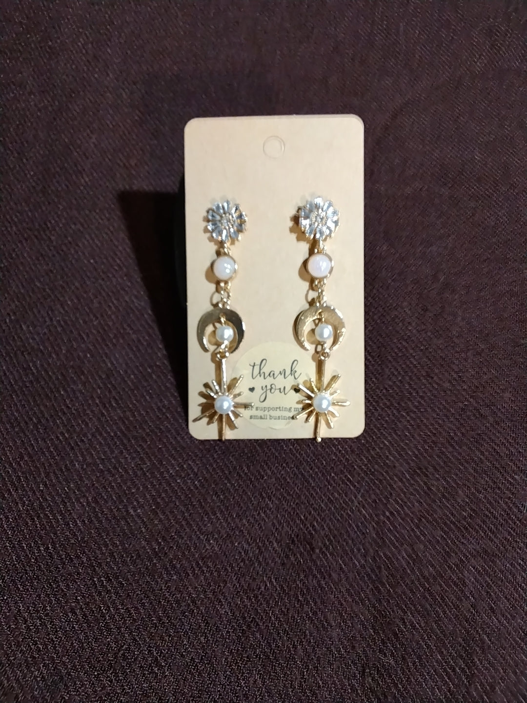 Celestial post earrings