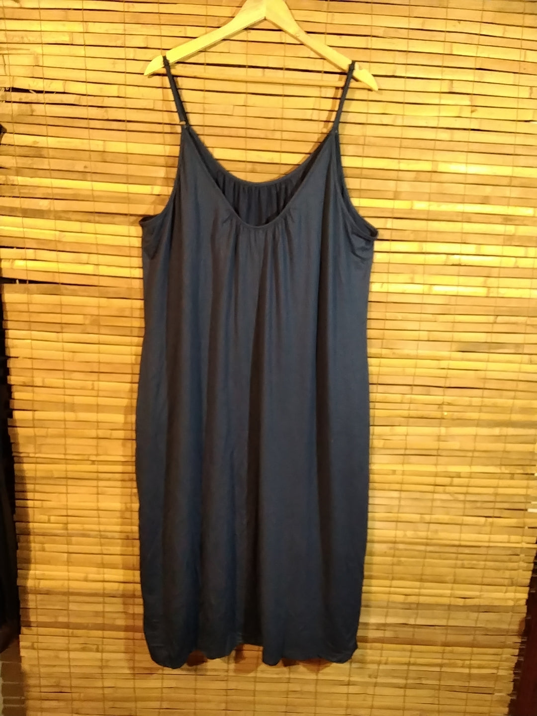 Navy scoop neck dress