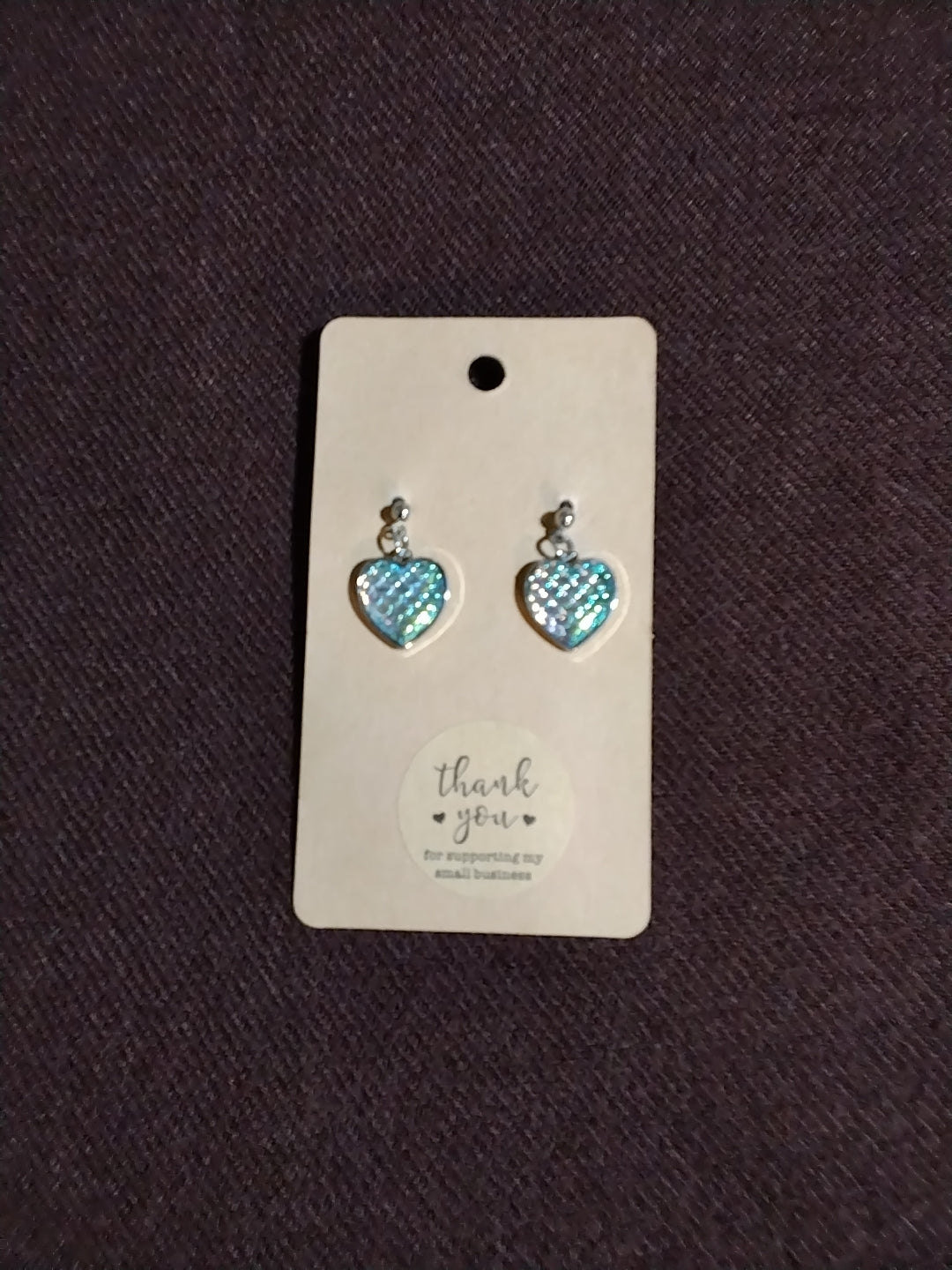 Sacred geometry rainbow reflecting heart earrings