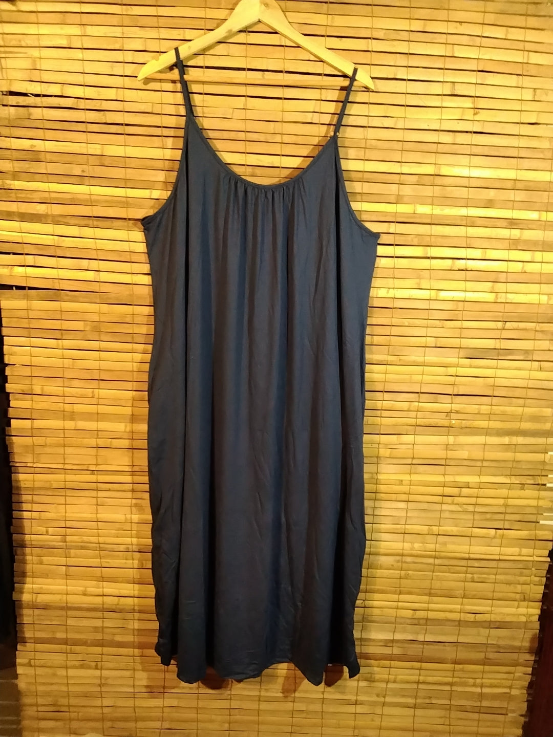 Navy scoop neck dress