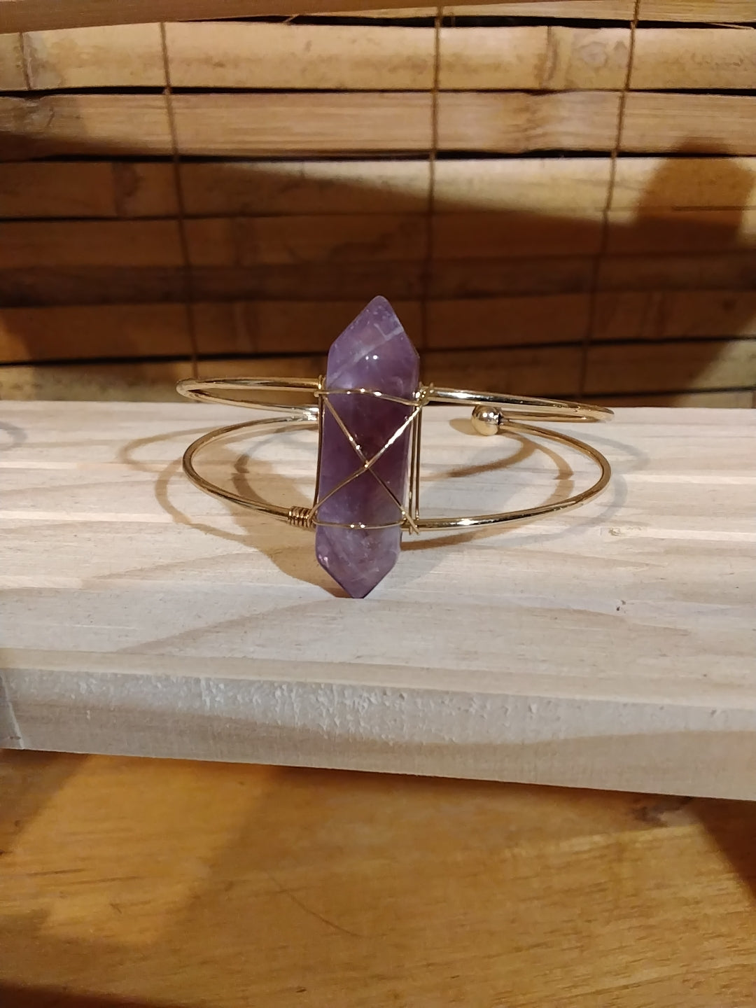 Real gemstone cuff bracelets