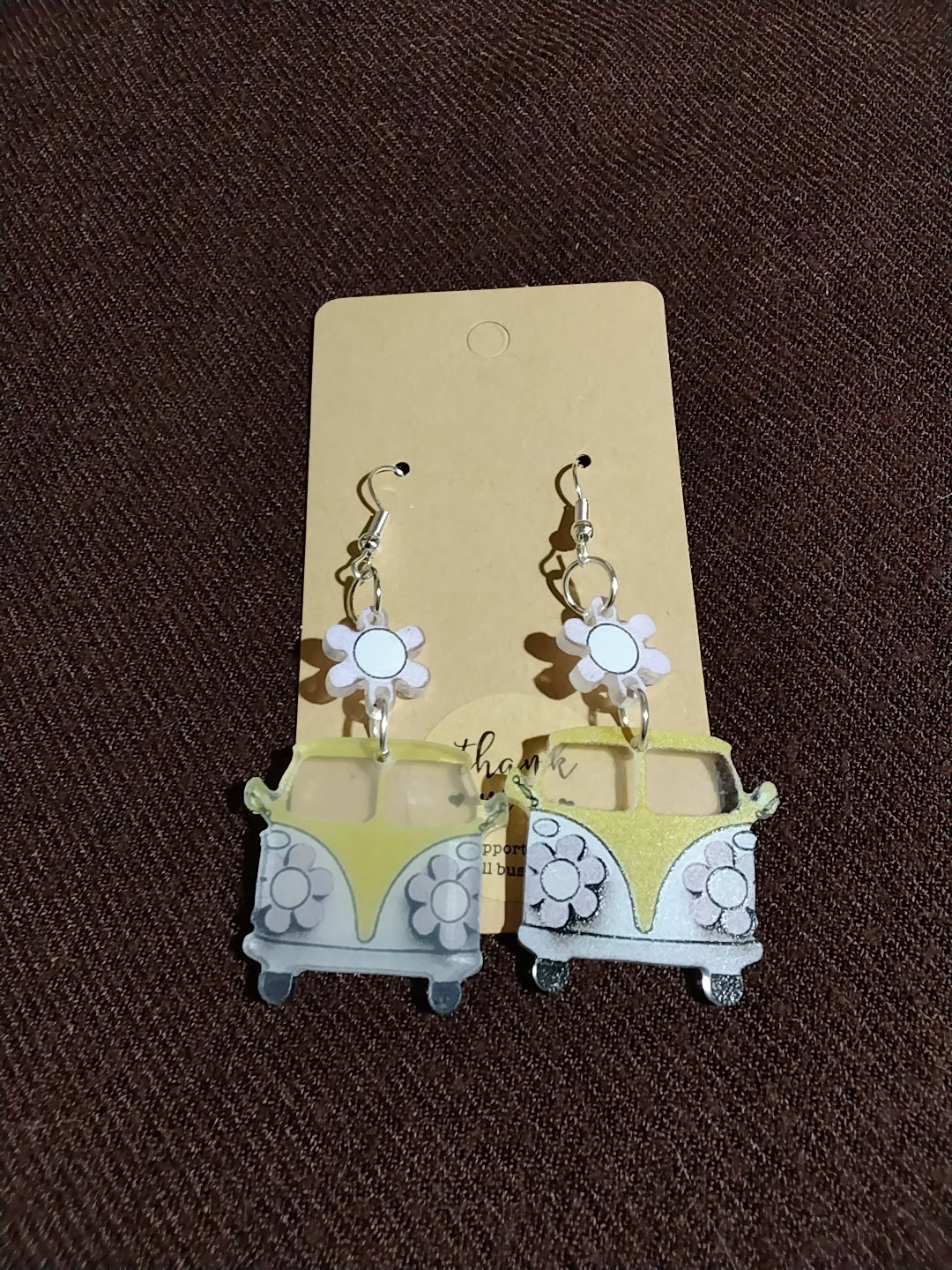 Yellow VW Bus earrings
