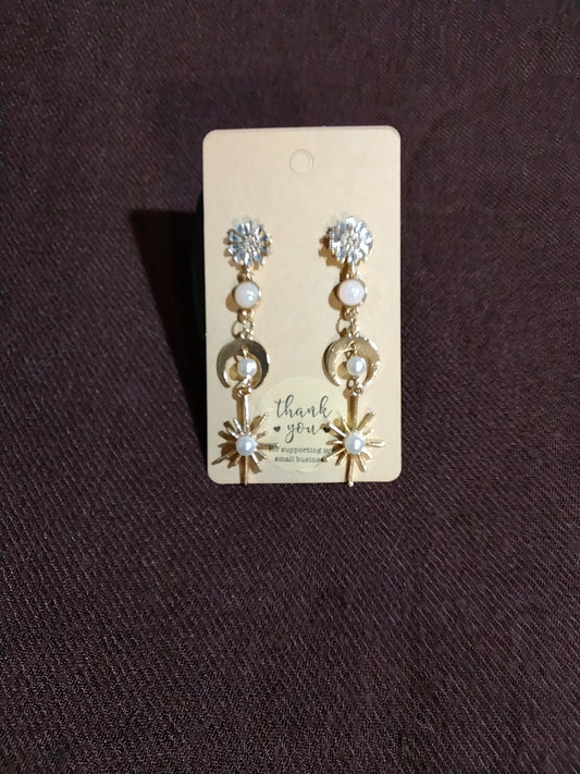 Celestial post earrings