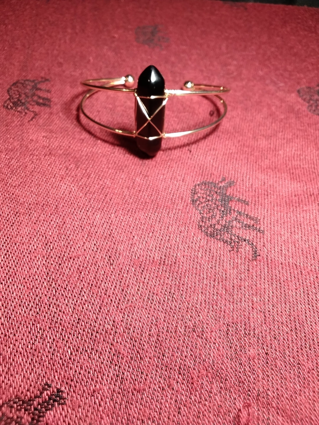 Real gemstone cuff bracelets