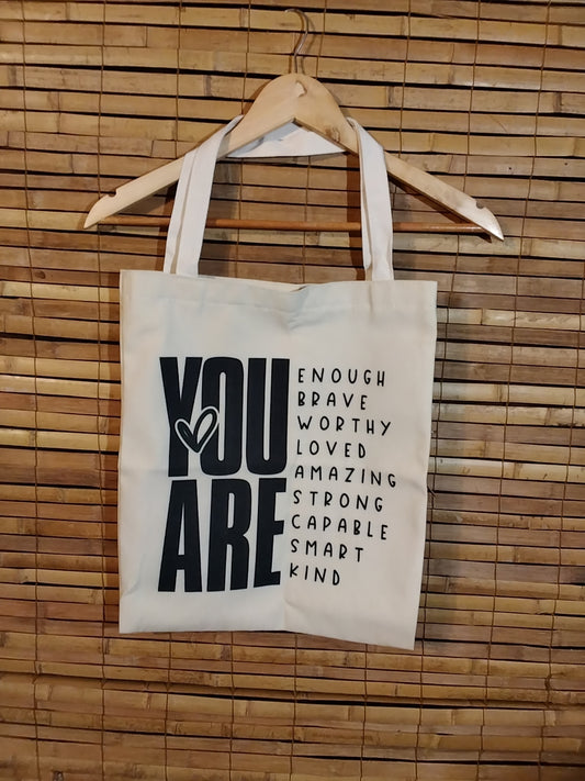 You Are! canvas tote