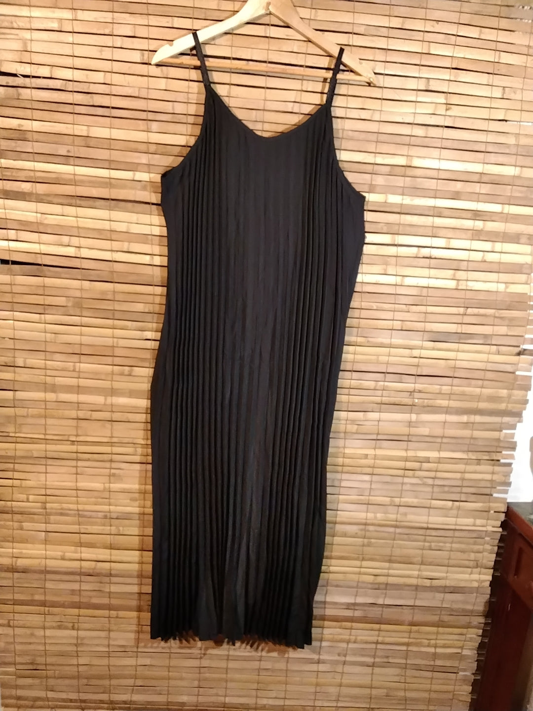 Pleated black dress