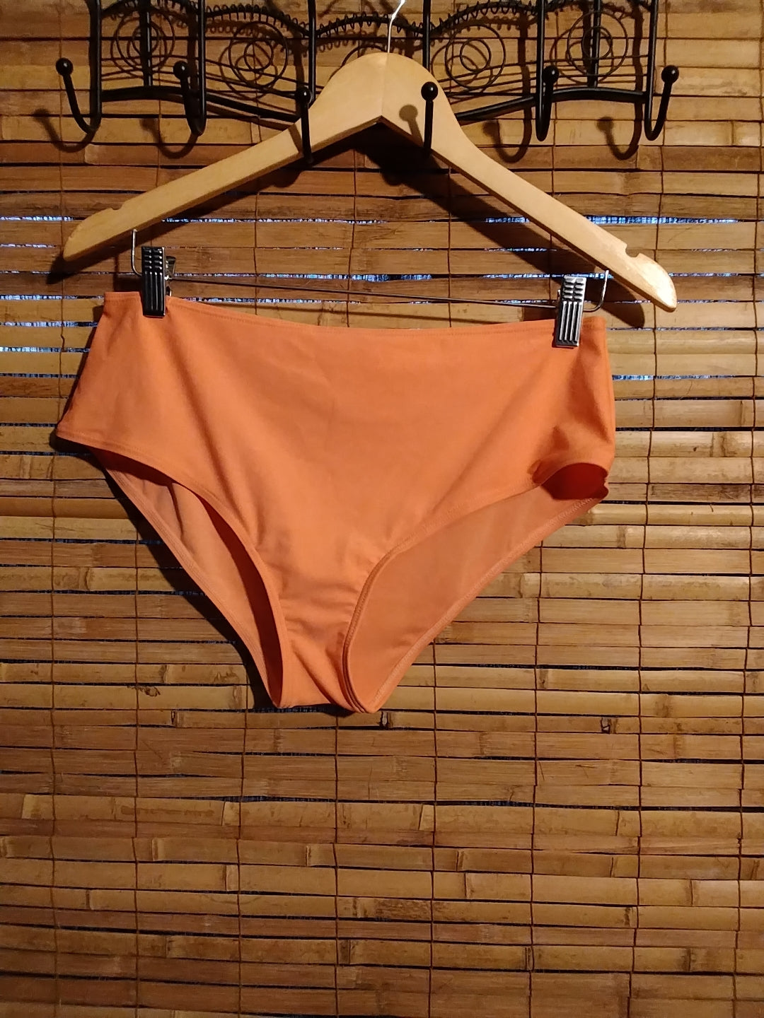 Orange and blue floral tankini Adjustable straps