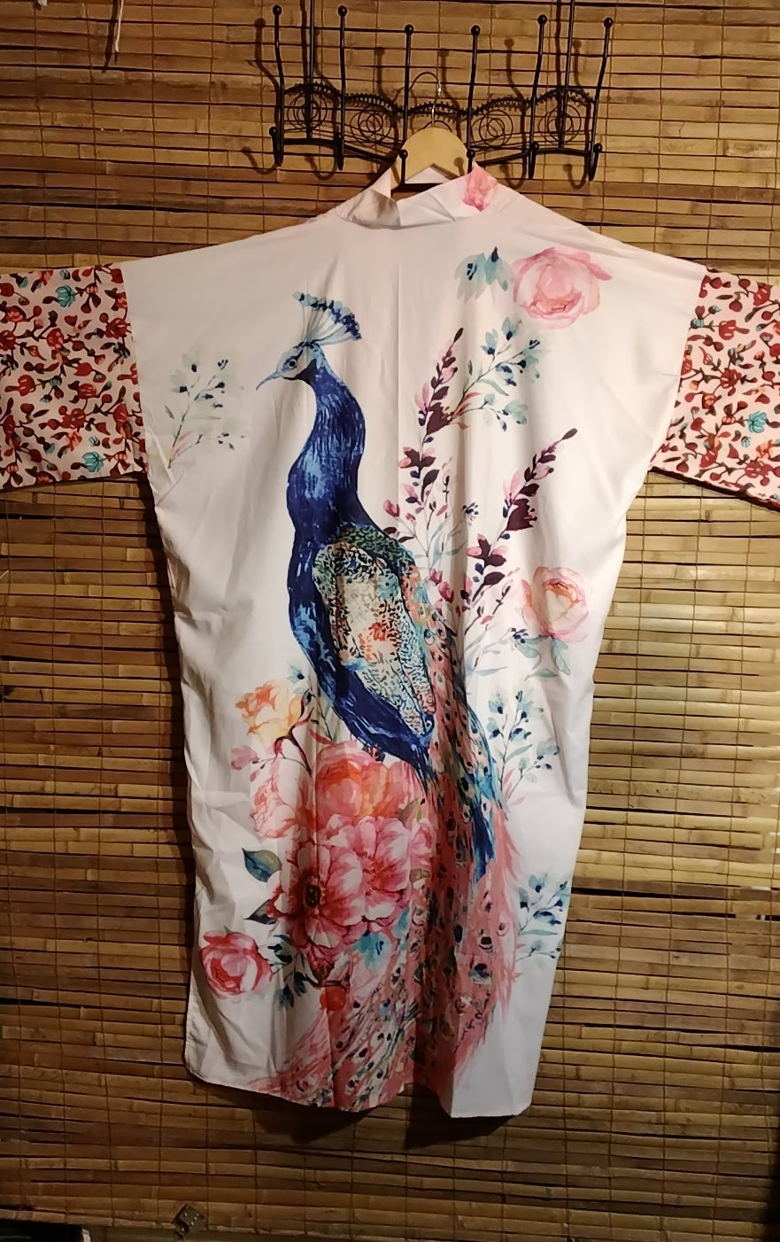 Long Peacock Kimono